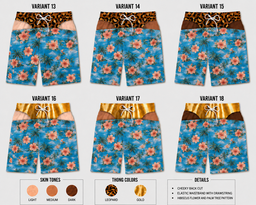 Cheeky Shorts designs 13 to 18