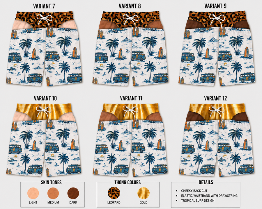 Cheeky Shorts designs 7 to 12